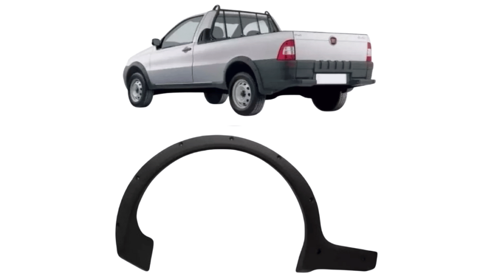 Moldura de Roda Traseira Esquerda Preto Texturizado Strada Restyling 2 / Adventure 2005-2008 Novo
